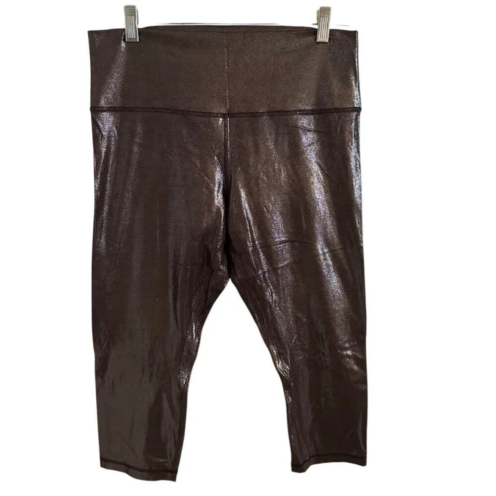 Lululemon Align High-Rise Crop 21" Radiate Foil Print French Press 14 EUC